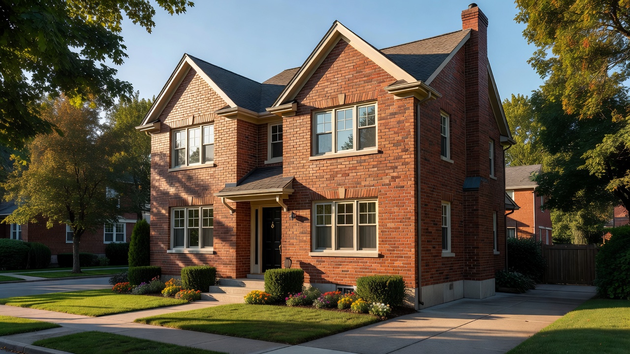 Sealed brick exterior on a Toronto detached home