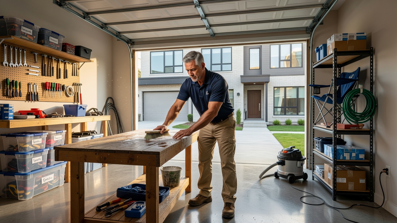Deep cleaning garage for Markham homeowners