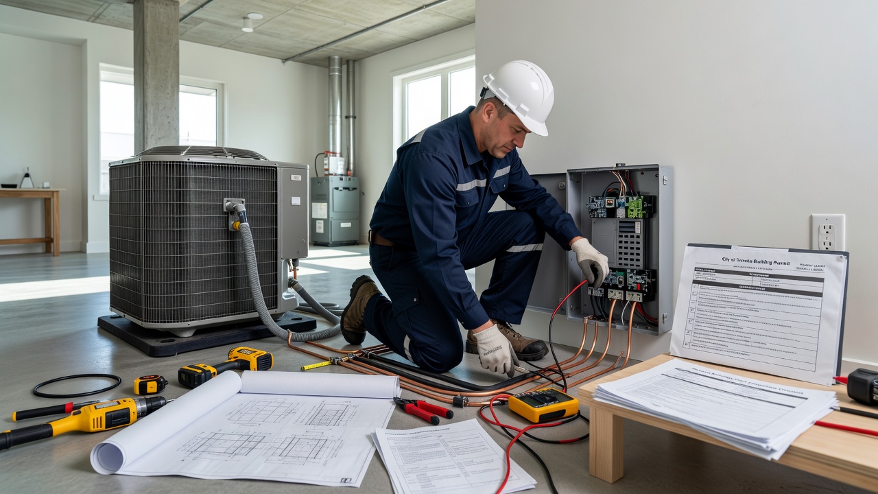 HVAC system upgrade in a GTA detached home during summer