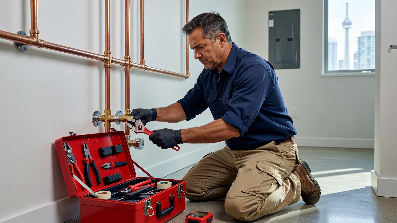 Toronto GTA condo plumbing pipes and fixtures in summer