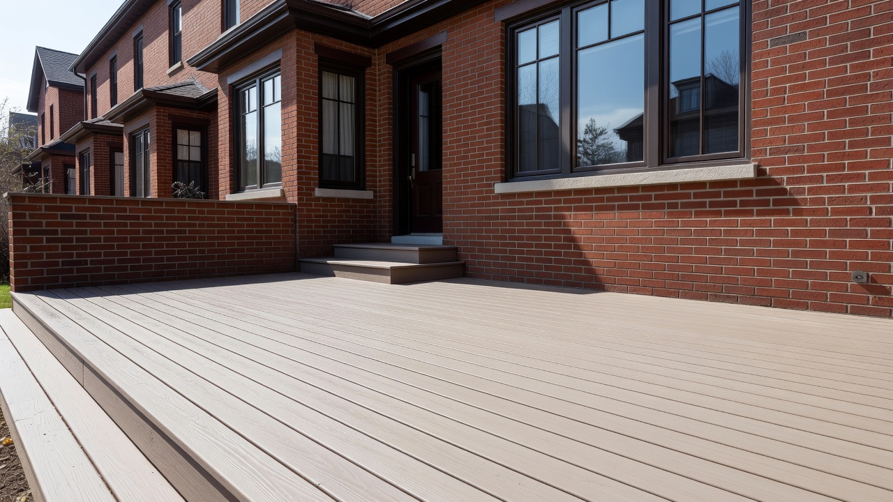 Waterproofing application on a Toronto townhouse deck