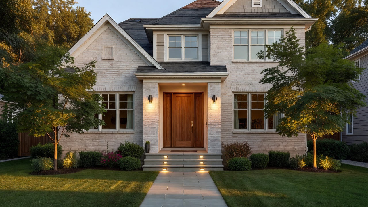 Professional electrician installing outdoor lighting in GTA home