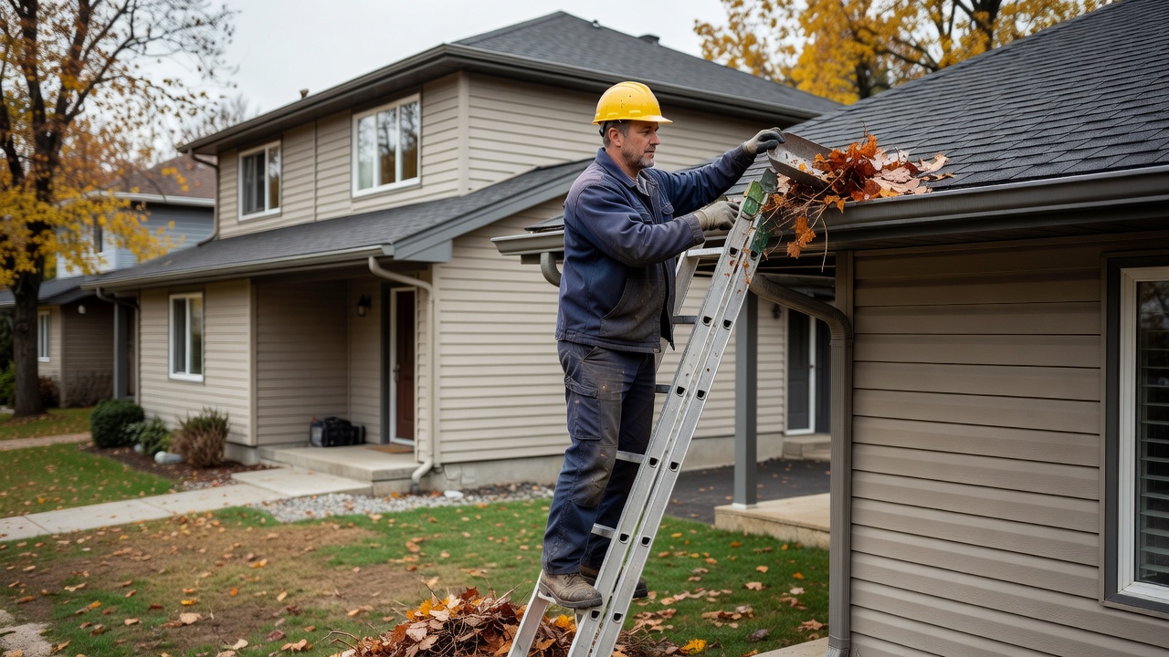 Eavestrough inspection and repair on a GTA semi-detached home
