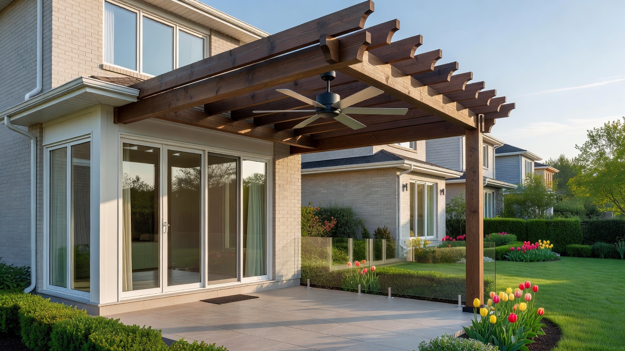 Quiet outdoor ceiling fan blade design for Scarborough homes