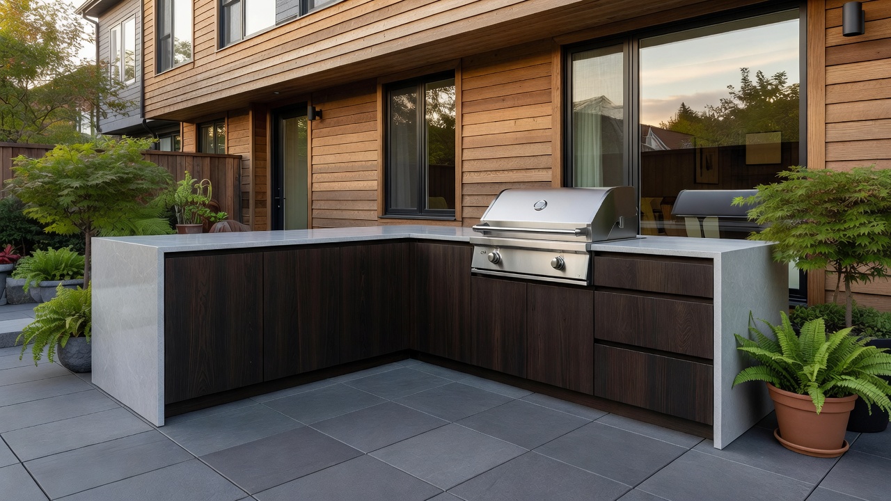 Renovation project with outdoor kitchen in Toronto townhouse