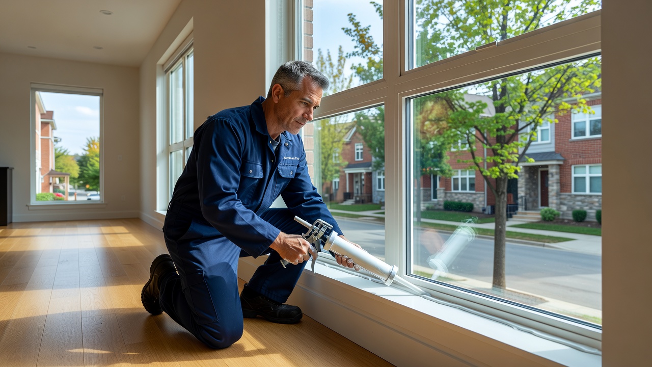 Energy-efficient window sealing in Vaughan townhouse HVAC system