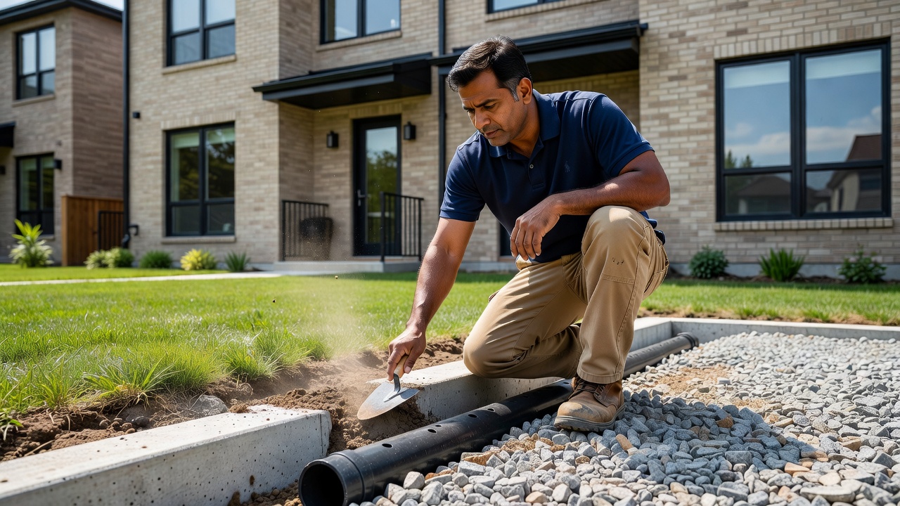 Managing drainage for townhouse home maintenance in North York