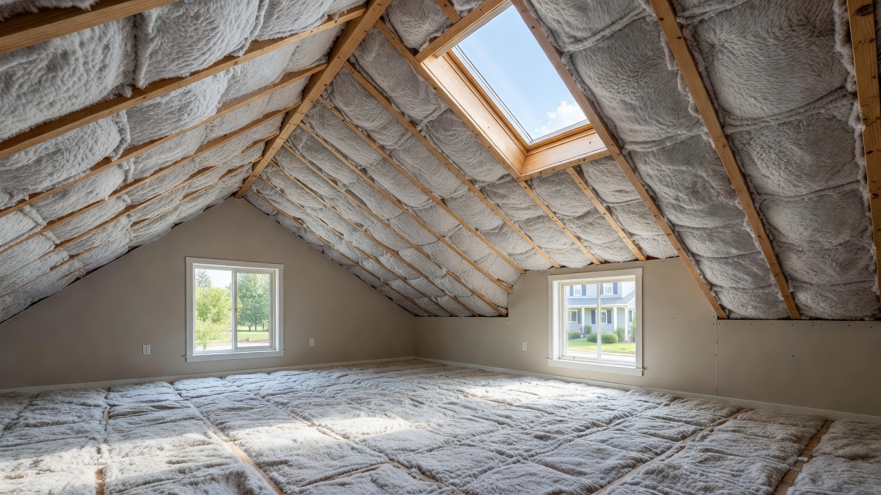 Burlington HVAC contractor performing attic insulation upgrade