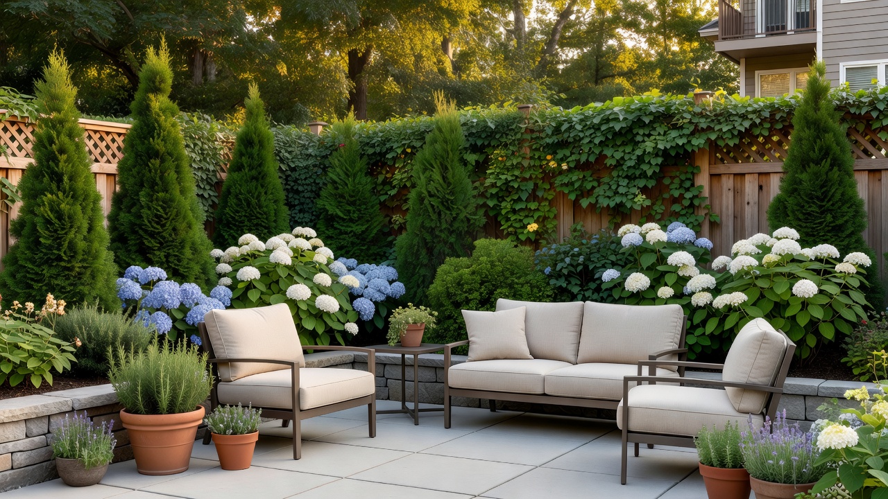 Cozy outdoor spaces in Burlington through landscaping