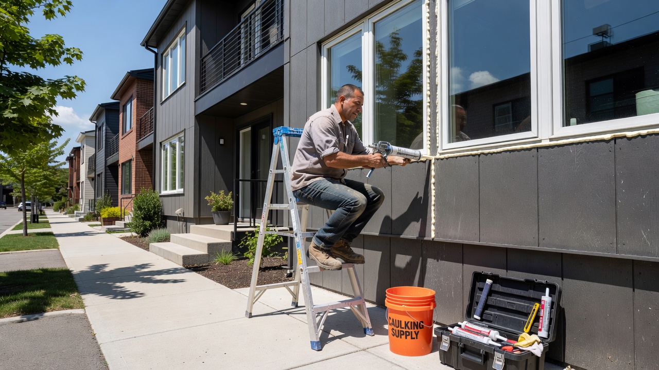 GTA townhouse exterior caulking in summer maintenance