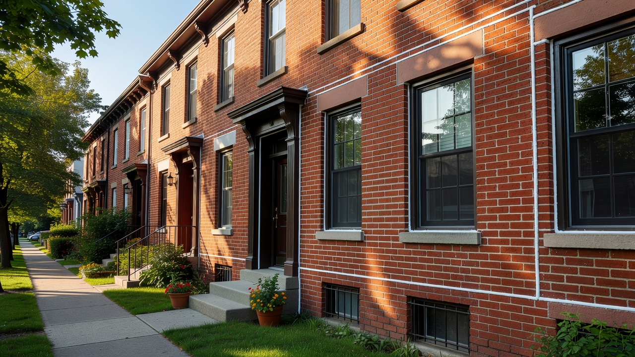 Professional applying exterior caulking on a Toronto townhouse