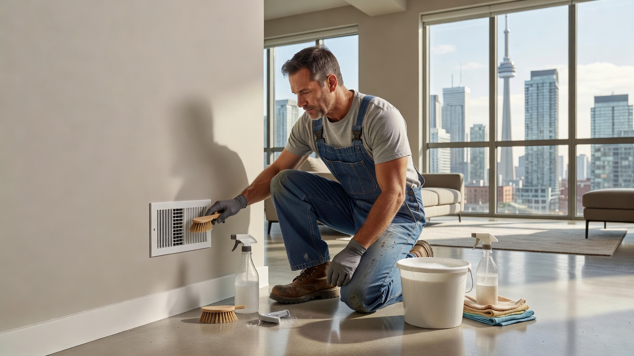 DIY summer mold prevention around condo HVAC vents in Toronto