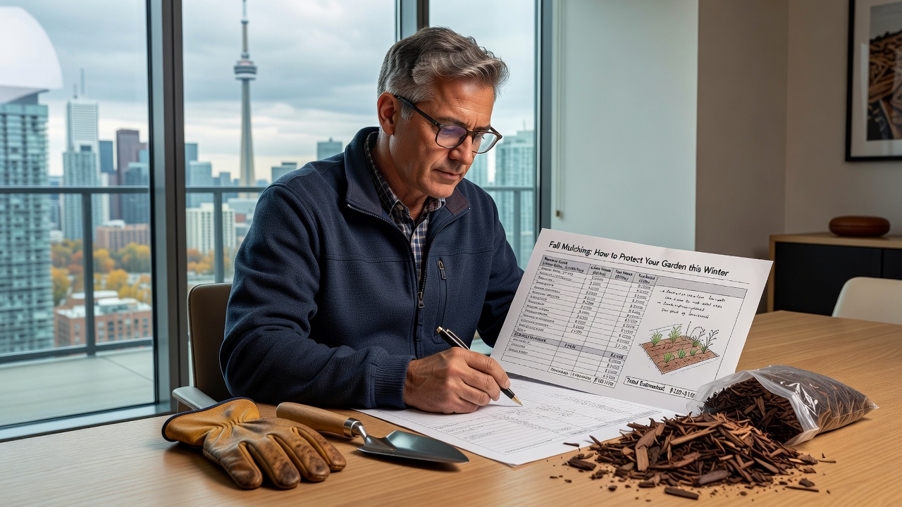 Fall mulching in Toronto landscaping for winter protection