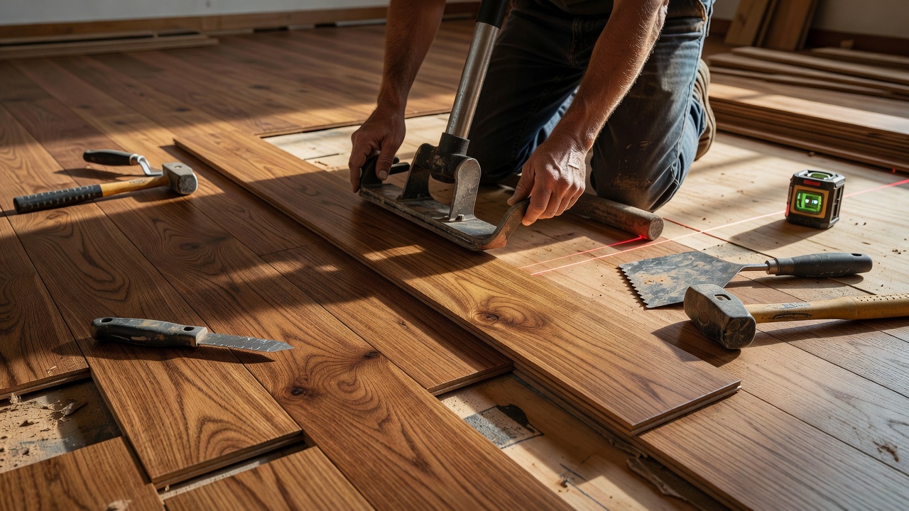 Laminate flooring installation in a Toronto home