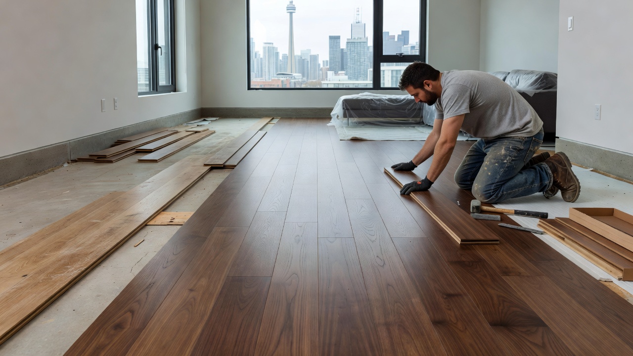 Vinyl flooring samples popular in Toronto homes