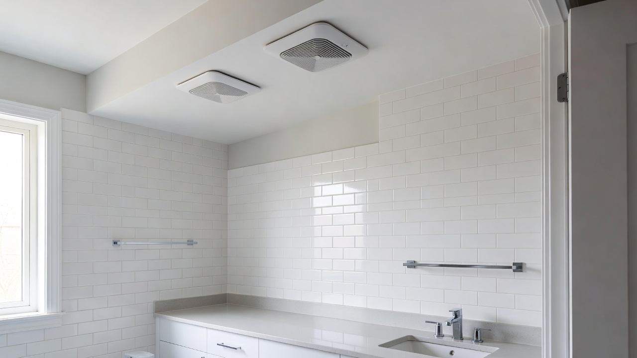 Before and after of bathroom exhaust fan electrical repair in Scarborough home