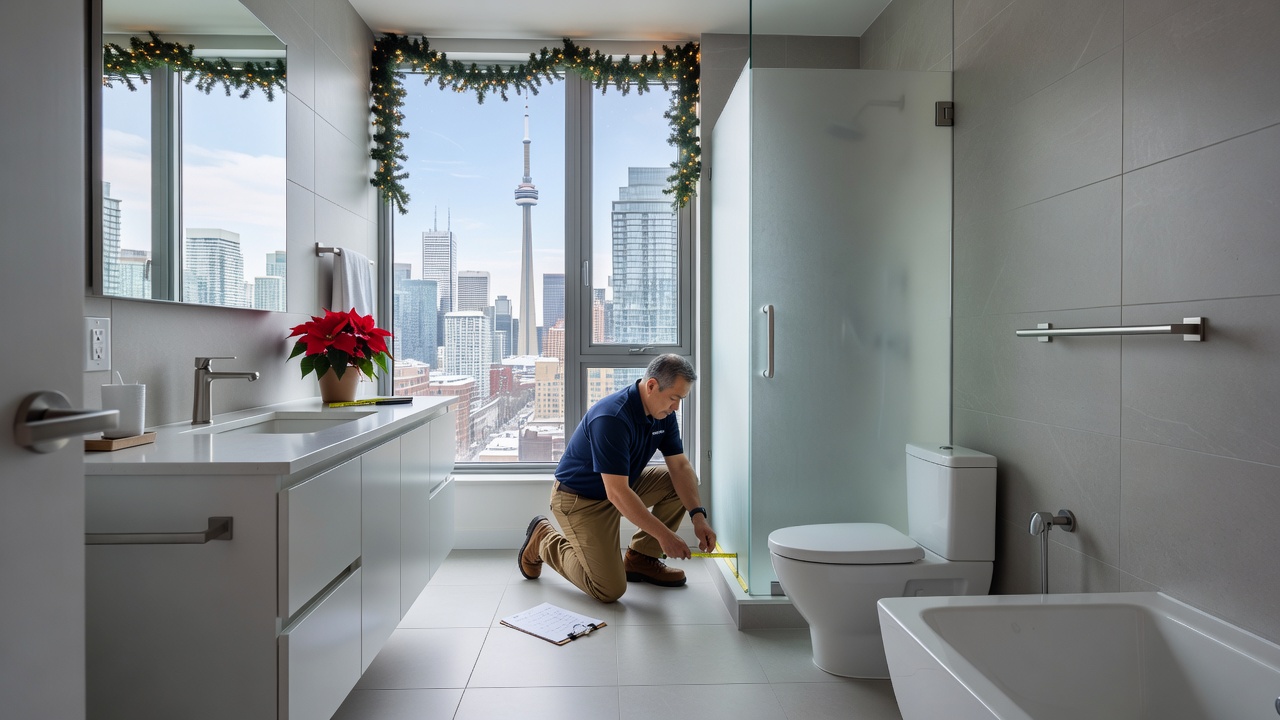 Toronto bathroom renovation ready for the holiday season